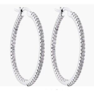 NEW Adornia Cubic Zirconia Infinity Hoop Earrings